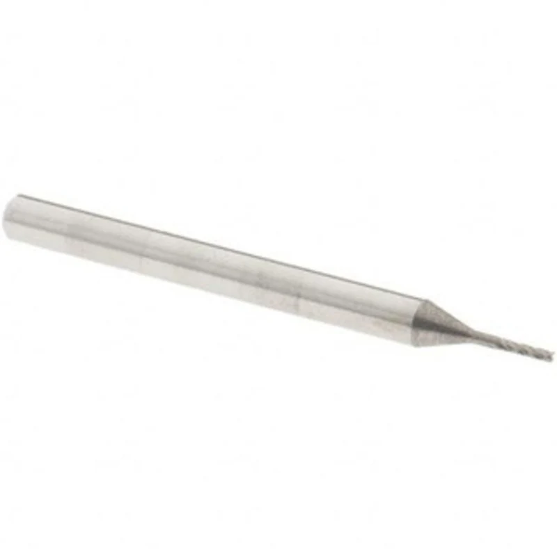 OSG 1/32, 1/8 LOC, 1/8 Shank Diam, 1-1/2 OAL, 4 Flute, Solid Carbide Square End Mill Single End, Uncoated, Spiral Flu...